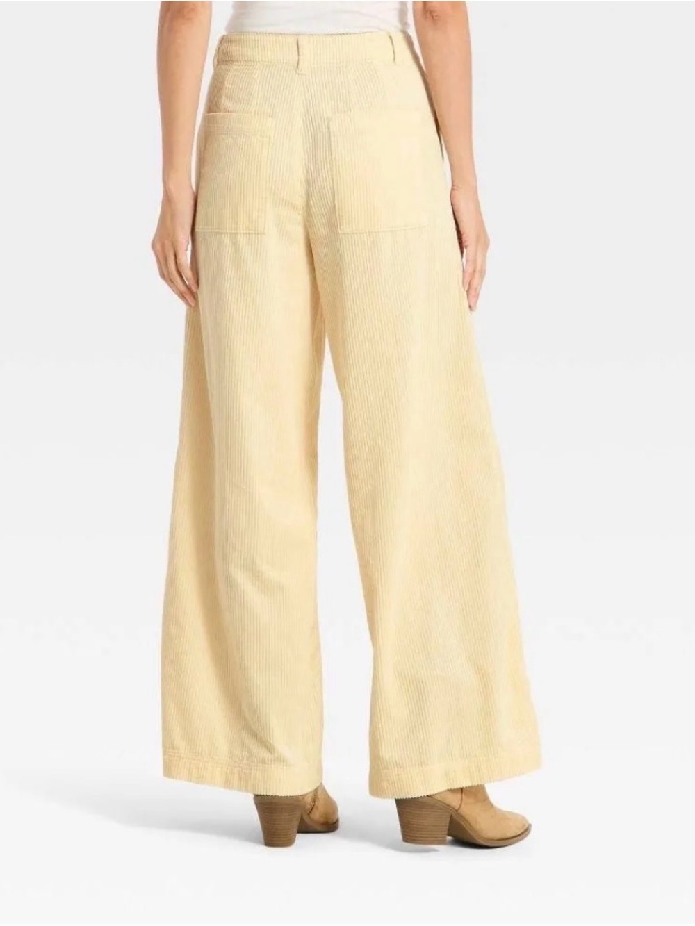 Brand new Universal Thread Wide-Leg Corduroy Pants in cream - Picture 2 of 9